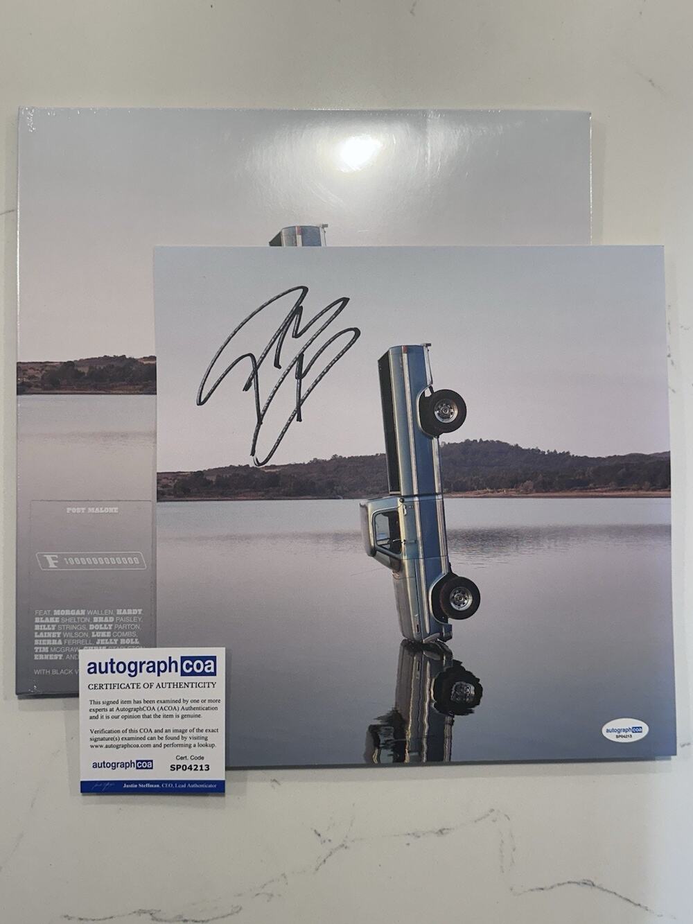 Post Malone SIGNED F-1 Trillion Vinyl With Insert 11"x11" AUTOGRAPHED COA #5